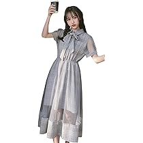 ワンピース フレア チェック ミディアム シースルー シースルー Amazon.co.jp: [AOLIPT] ロングワンピース レディース 夏