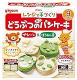 ピジョン どうぶつのミニパンケーキ プレーン&ほうれん草 ×6セット