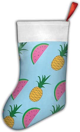 Amazon Co Jp Milicamp スイカ パイナップル イラスト クリスマス サンタさんのフェルトブーツ 42cm サンタブーツ クリスマスソックス 大 クリスマス 靴下 サンタ プレゼント お菓子入り 服 ファッション小物