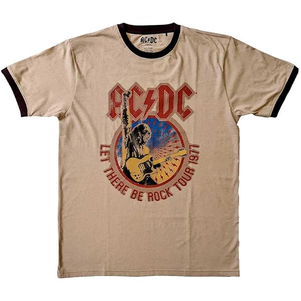 Amazon | Ac/Dc Ringer T Shirt Let There Be Rock Tour '77 新しい