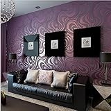 QIHANG Modern Luxury Abstract Curve 3d Wallpaper Roll Mural Papel De Parede Flocking for Striped Pur
