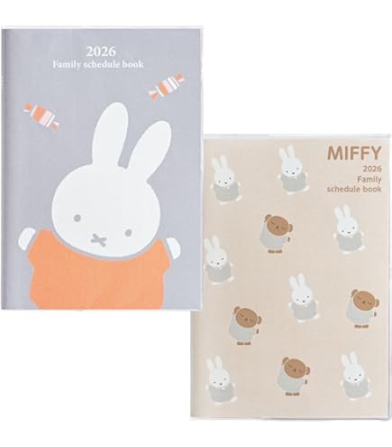 Amazon.co.jp: クツワ 手帳 ミッフィー 家族手帳 2025年 B6 マンスリー