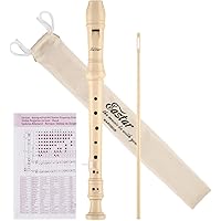 Eastar ERS-21BN ソプラノリコーダー ABS樹脂 C調 バロック式 ケース&指かけ付 ナチュラル