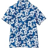 アイトス アロハシャツ(ハイビスカス)(男女兼用) 006/ブルー AZ-56102 LL