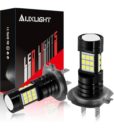 Edearkar H7 LED Headlight Bulbs, 4-Pack, 80W 6000K Bright White, Plug And Play For Cars And Motorcycles