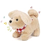 Sotodik ぬいぐるみ 犬 電動 ごっこ遊び ペット飼う 動くいぬ ぬいぐるみ 音声付き おもちゃ 子供 プレゼント