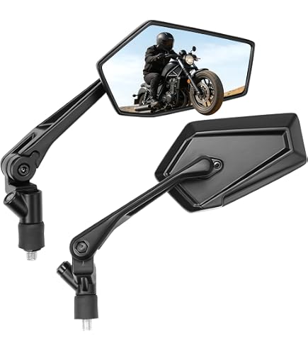 Amazon | YUIKUI RACING バイク 汎用 ミラー オートバイ アルミ ミラー