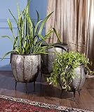 Imax 65241-3 Mureilene Galvanized Planters - Set of 3