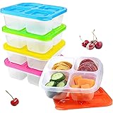5 Pack Bento Lunch Boxes,Food Storage Container Set - 4 Compartment Meal Prep Containers,Picnic Box,Leakproof Lunch Container