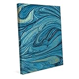 Dumortieriteとジャスパー(非金属)抽象Marbledフランス語Book Endpaper渦巻きin Richロイヤルブルーイエロー壁アートプリント 8x10 GEO0000016CAN08