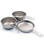 peakチタン製食器セット メッシュ収納袋付き 楽天市場】キャンプ クッカーセット 1950ml 大容量 チタン鍋＋