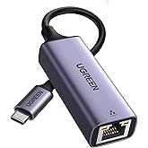 UGREEN USB C to Ethernet Adapter Type C RJ45 Gigabit Network Adaptor Thunderbolt 3 Wired LAN Internet Converter 1000Mbps Comp