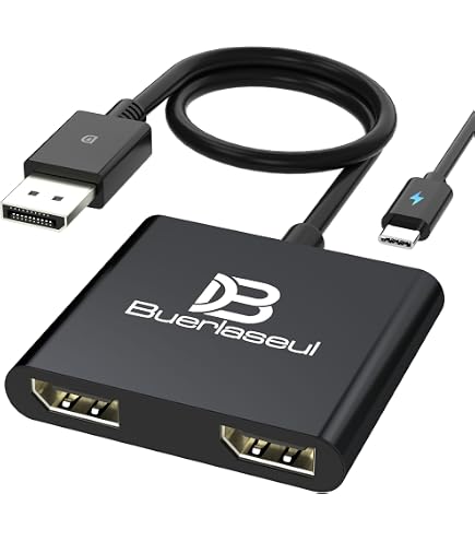 Amazon.co.jp: Maqze DisplayPort スプリッター 分配器 4K@60Hz 1入力2
