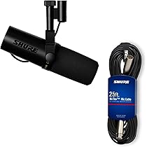 SHURE SM7B プリアンプ付き ダイナミックマイク 美品 配信でも人気のダイナミックボーカルマイクShure SM7Bに