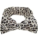 Baby Girl BowヘッドバンドLeopardノットヘッドバンドバニー耳ターバンヘアバンドヘッドラップ