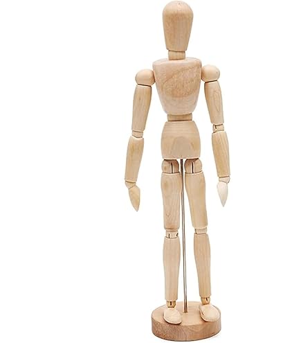 Amazon | 1個 木製 人形模型 身長 デッサンモデル インテリアに リング