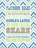 Heritage 1093 Playroom Rules Wall Decor, 14 x 11-Inch, Blue [並行輸入品]