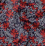 Soimoi アフリカンプリント - ブルー、プレミアムコットンキャンブリック生地 - キルティング、クルティス、ブラウス、子供服、チュニック、カーテン用の中厚素材 - 幅 42 インチ、1 メートル