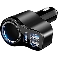 【Power Delivery3.0】Kaweno カーチャージャー シガーソケット USB 車載充電器 急速充電器【これまでにない充電速度】3ポート 12V/24V スマホ 充電器 iPhone 16/15/14/13/iPad/Galaxy S2