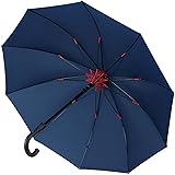 [Vialifer] 【暴雨強風対策】 長傘 210T高強度グラスファイバー伞10本骨 大判 130cm Teflon加工超撥水耐風 丈夫 大型 紳士傘 自動開けステッキ傘 レディースメンズ晴雨兼用傘 大きな傘 付き