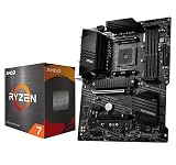 Micro Center AMD Ryzen 7 5800XT デスクトッププロセッサー MSI B550-A PRO Proマザーボード付き (AM4、DDR4、PCIe 4.0、M2、USB 3.2 Gen 2、ATX)