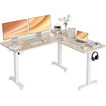Amazon | Claiks 昇降デスク L字デスク デュアルモーター 電動