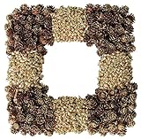 大橋新治商店 木の実のリース Natural Wreath リース スクエア35cm ブラウン 28-033