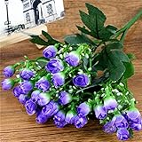 1ブーケ36頭バラBudシミュレーション花シルクローズ装飾花 One Size パープル SFBHA32763268948
