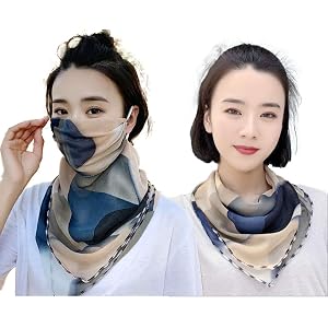 elledk UV カット スカーフ フェイス カバー マスク 付き レディース 紫外線 対策 日焼け 防止 オシャレ アームカバー付き