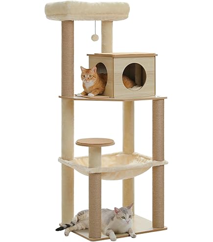 Amazon | PETEPELA(ぺテぺラ) キャットタワー 木製 猫タワー