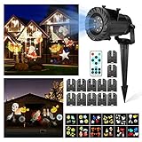 クリスマスプロジェクターライト CAMTOA LED投影ランプ ハロウィンプロジェクターライト 12パターン LEDライトプロジェクター ハロウィンライト クリスマス 防水 LED照明 プロジェクター