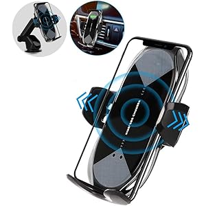 車載Qi ワイヤレス充電車載ホルダー 10W/7.5W 急速ワイヤレス充電器 車スマホホルダー自動開閉 360度回転 吸…