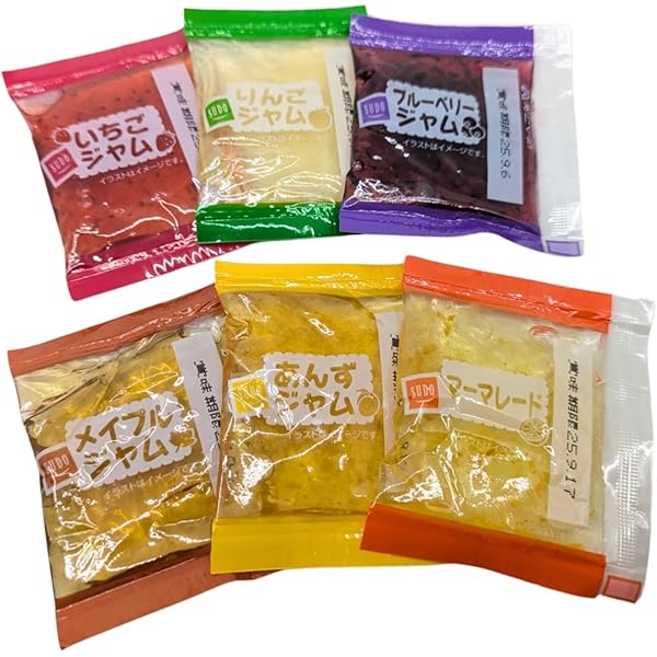Amazon.co.jp: Assorted Jam, 4 Types, 20 Bags, Individual