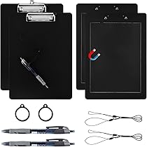 2 Pack Mini Magnetic Clipboards For Refrigerator 4 X 6 Inch Mini Clipboard With Pen Holder Small Magnetic Clipboards Pocket For Notepads Receipts Tickets
