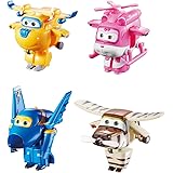Super Wings - Transform-A-Bots 4 Packﾃつ- Donnie, Dizzy, Jerome & Bello by Super Wings