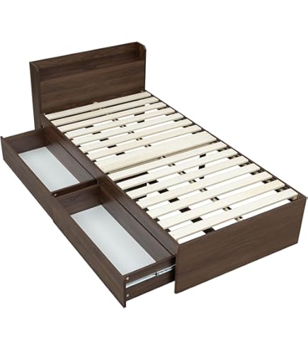 Amazon.co.jp: Tansu no Gen 73400030 (84921) Single Bed, Storage