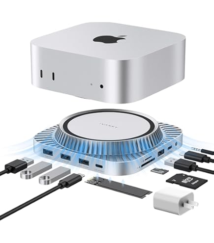 Amazon | 40Gbps Mac Mini M4 ドック、新しい M4/2024 Mac Mini ハブ