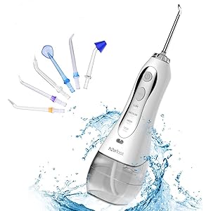 h2ofloss 口腔洗浄器 ジェットウォッシャー 口腔洗浄機 300ml USB充電式 携帯型 ホワイト
