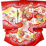 産着 初着 祝い着 女の子 着物 /B79赤・鈴