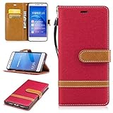 Huawei P9 Lite ケース Huawei P9 Lite ケース, OMATENTI 100％手作り 高級PUレザー ケース 手帳型 保護ケース カード収納ホルダー付き 横置きスタンド機能付