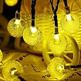 mrupoo Globeソーラーストリングライト30 LED 21 ft 8モードバブルクリスタルボール防水クリスマスライト屋内/屋外の、ホーム、ガーデン、芝生、風景、ハロウィン、ウェディングデコレー