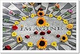 Imagineモザイク、フルの花、in Central Park用紙印刷壁アート 10in. x 15in.