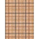 York Wallcoverings KZ4210SMP York Kids IV Woven Plaid 8-Inch x 10-Inch Memo Sample Wallpaper, Brown/