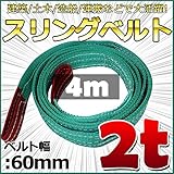 スリングベルト 幅60mm 使用荷重2t ベルトスリング 繊維ベルト 吊りベルト クレーンベルト 帯ベルト 吊り上げ 作業用 屋外 建設機械 船舶 運搬作業 ポリエステル素材 土木 農林業 造船 (4