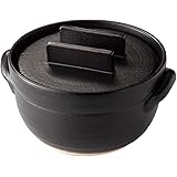 メイダイ 電子レンジも直火もOK 「おひつ」にもなる 美味しく炊ける「釜戸炊飯器」 1合~3合 ブラック