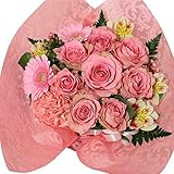 Hanadokoroかんも屋特製 バラ8本と季節のお花 フラワーアレンジメント フラワーギフト 選べるラッピング roses with basket for birthday and annivers
