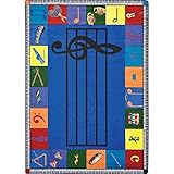 Joy Carpets Kid Essentials Music and Special Needs Elementary Note Worthy Rug Multicolored 5'4 x 7'8