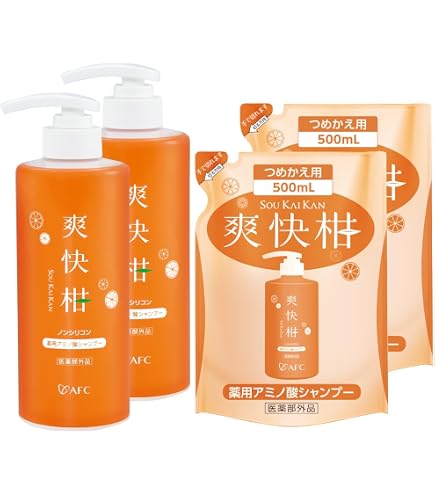 Amazon | (AFC) シャンプー 爽快柑 詰め替え 500mL 3個 アミノ酸 薬用