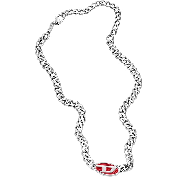 DIESEL ステンレス ネックレス Diesel チェーンネックレスツートンステンレススティール DX1454