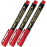ゼブラ(ZEBRA) 油性マーカー マッキープロ細字 赤 3本セット YYSS10-R3-AZ